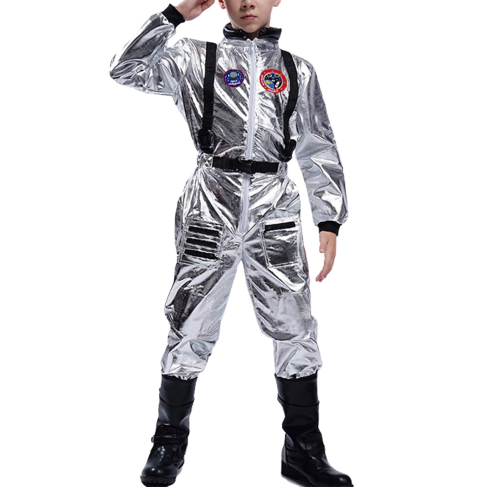 Faschingkostüme Damen Kinder Astronauten Kostüm Weltraum Overall Halloween Cosplay Performance Kindgerechter Raumanzug Jungen Mädchen Bühnenoutfit Astronautenkostüm Kinder
