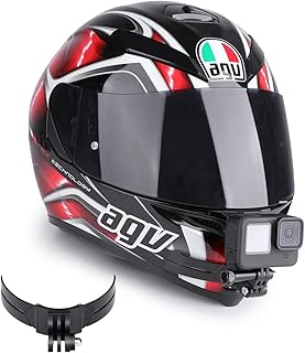 Lupholue Upgraded Motorcycle Helmet Chin Mount Kits with Adhesive Curved Pads Compatible with GoPro Hero 11, 10, 9, 8, 7, (2018), 6 5, Hero Black, Session, Xiaomi Yi, SJCAM, Campark