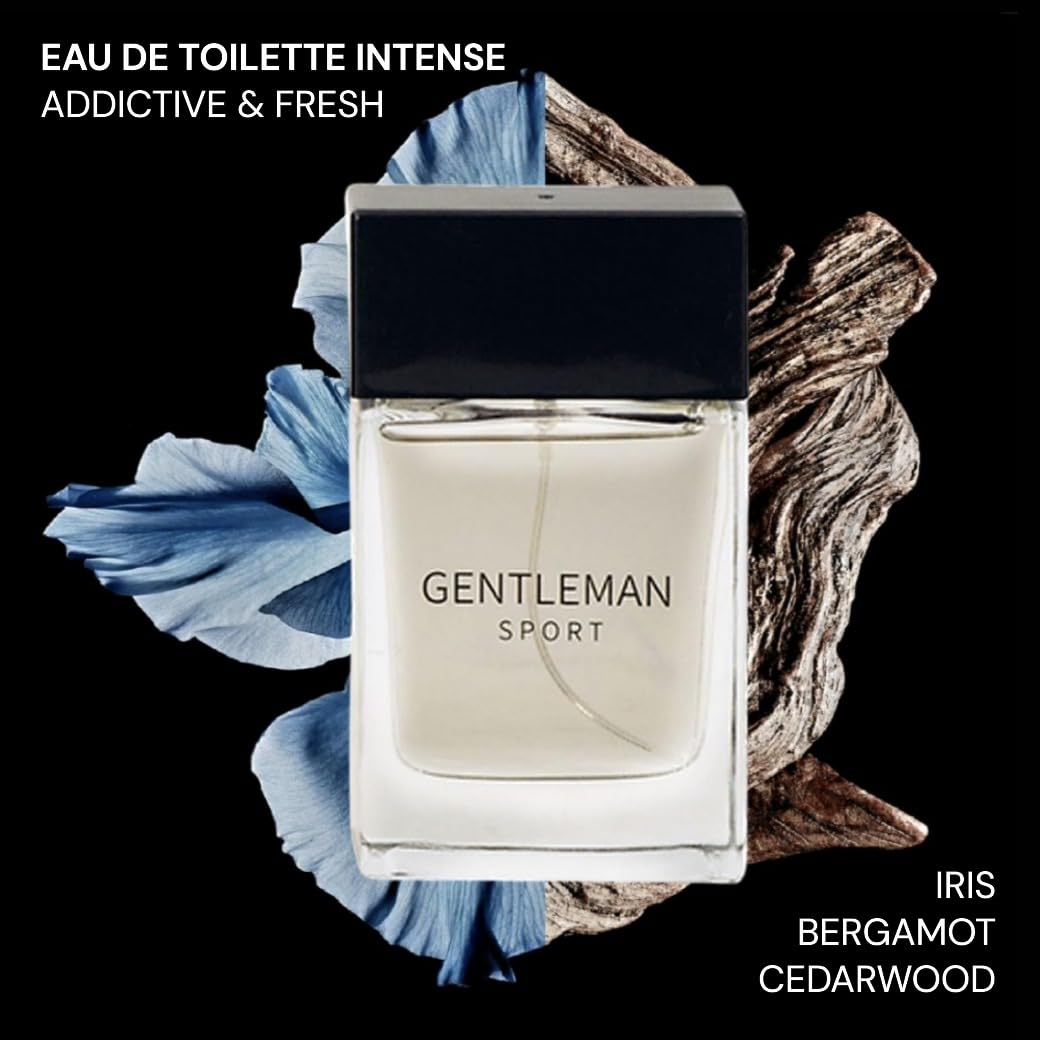 Viaan Krishna GENTLEMAN SPORT Cologne Eau De Toilette Men's Fragrance 3.3oz/100ml, Natural Spray, Long Lasting