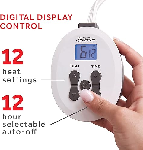 Miniatura 4 de Sunbeam Designed by Raleigh Basic colchón climatizada Pad, mezcla de poliéster, Blanco, King