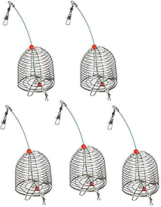 Vivian Fishing Bait Trap Cage Feeder Basket Lures Bait