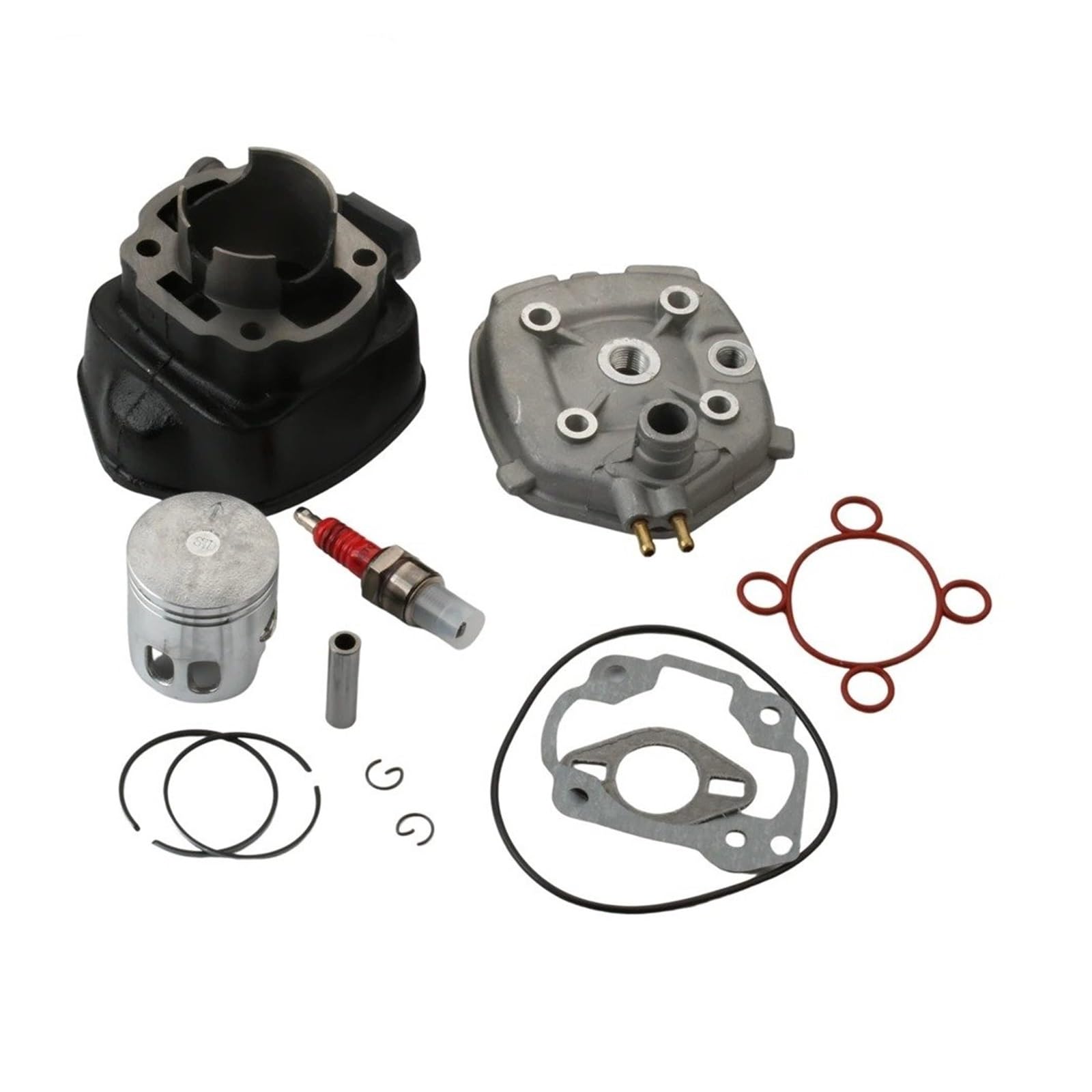 Kit Cilindro pistone Per Aerox 50 Per MBK Nitro Per Mach G 50cc LC Kit pistone | Kit Cilindro E Testata Per Motore Per Scooter A 2 Tempi Da 70 Cc 47 Mm Big Bore