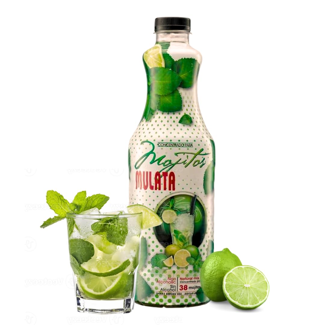 Mulata Concentrado Mojito 1.5L - Concentrado natural para 38 mojitos perfectos en segundos. Sin ser experto, solo añade el ron y soda