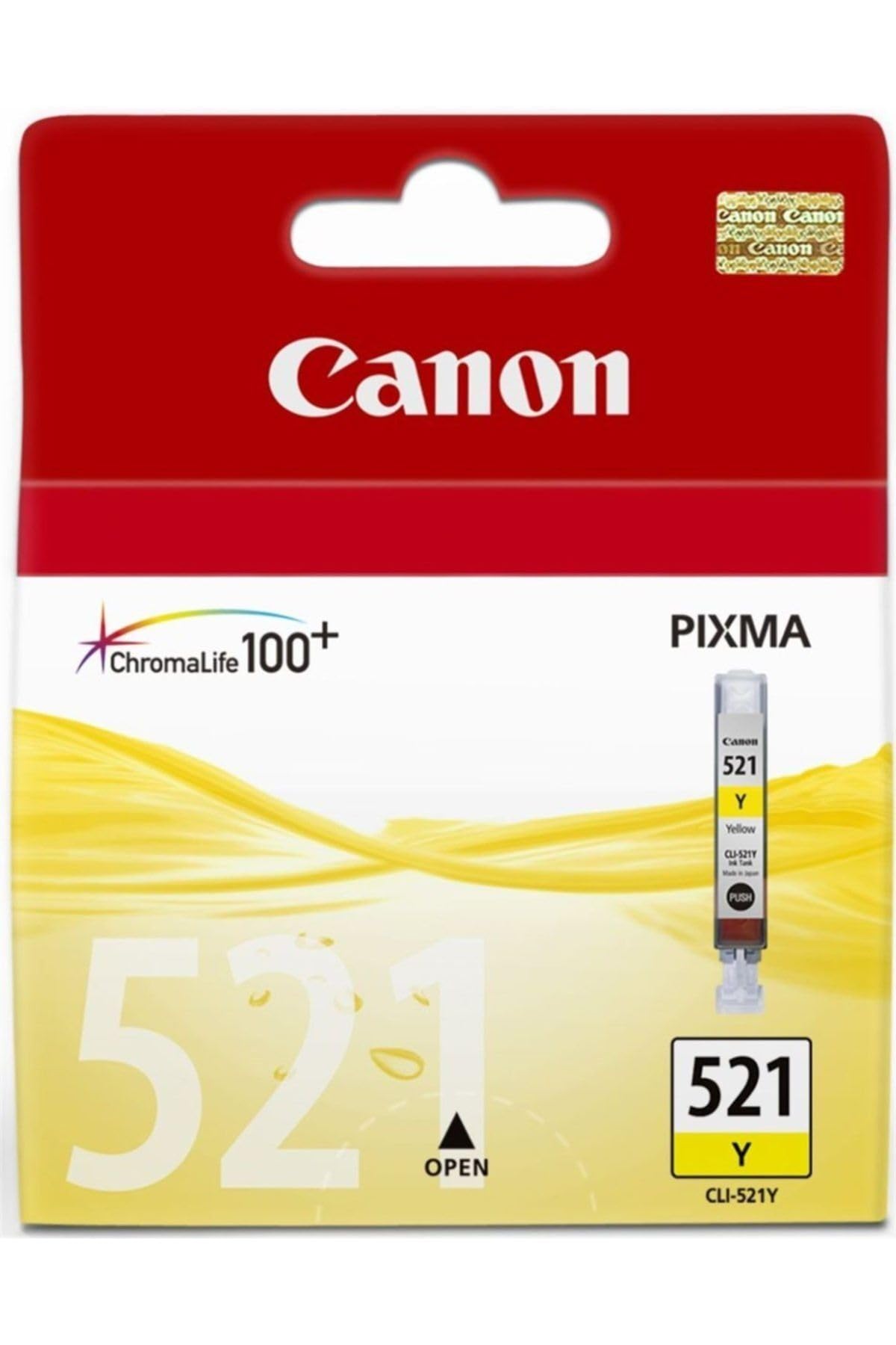 Canon CLI-521 Y - Cartuccia Certificata Formato Standard - Giallo - Imballaggio Cartone Riciclabile-image