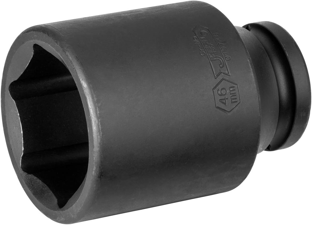 Jetech 3/4-Inch Drive 46mm Deep Impact Socket with 6-Point Design, Heat-Treat...