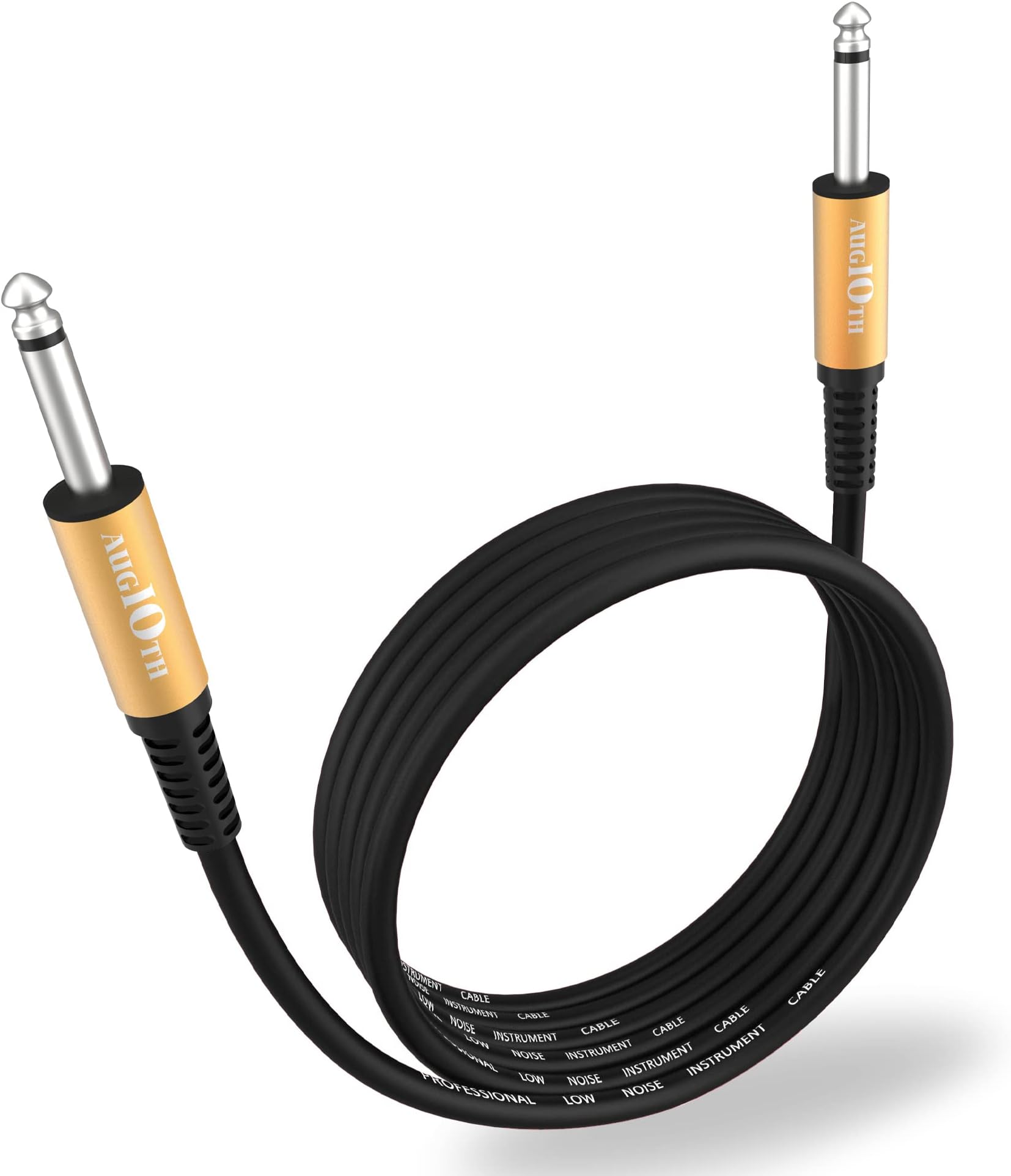 Guitar Cable 3 ft, Stage Electric Instrument Bass Cable AMP Cord 1/4 Straight to Straight Black