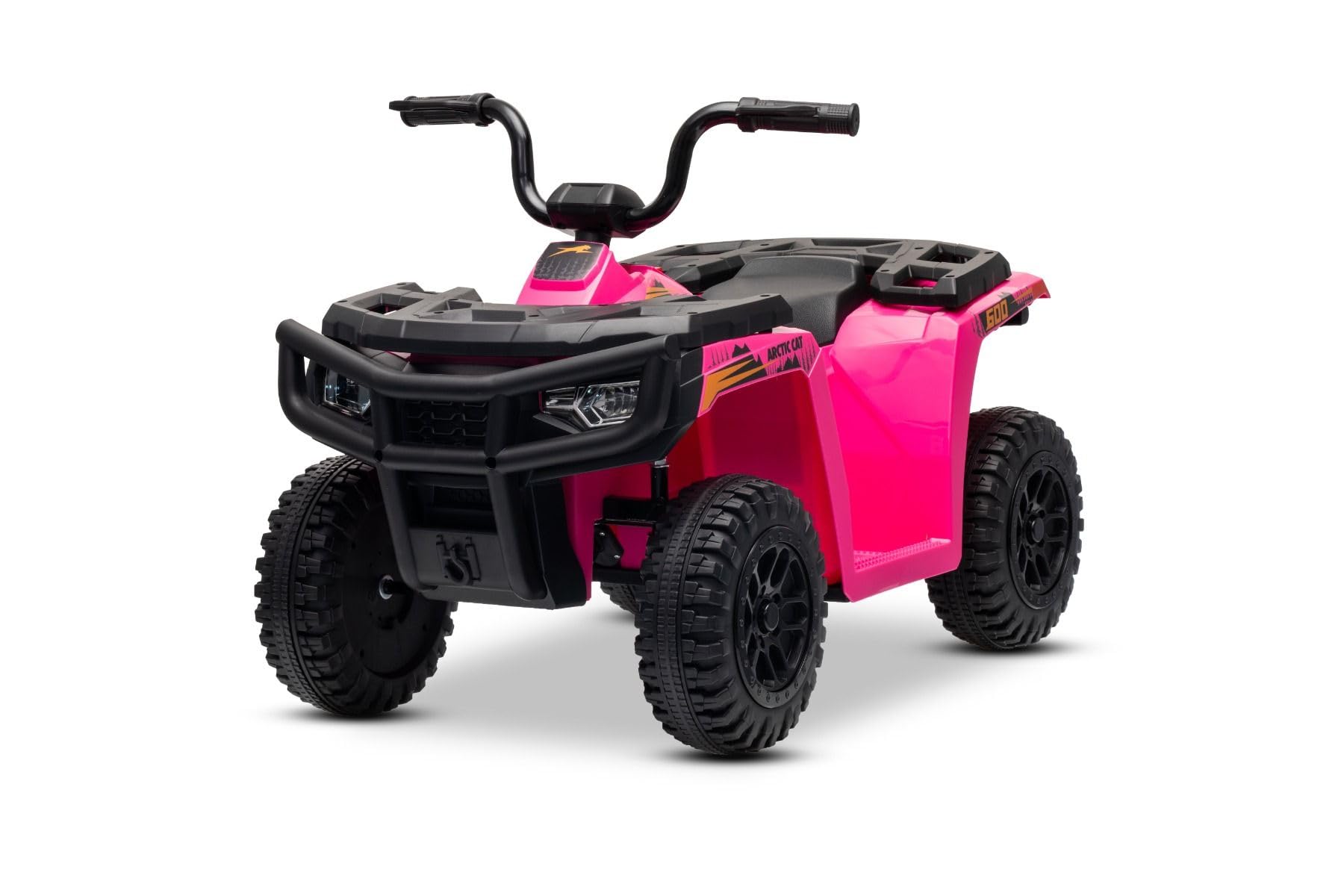 Licencjonowany elektryczny Ride-on Quad Arctic Cat 12 V z napędem na tylne koła, różowe, oświetlenie LED, akumulator litowy, 2 x silniki 25 W