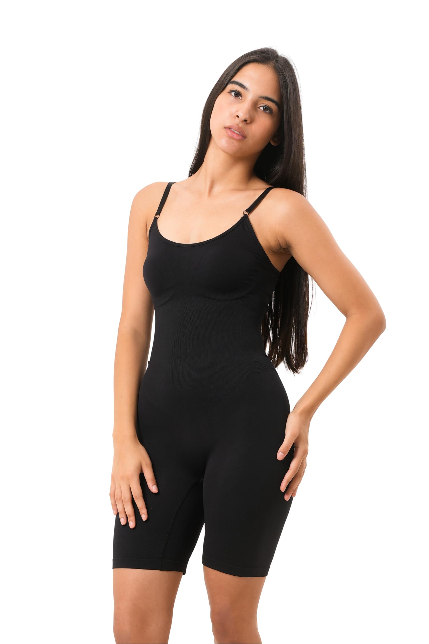 Mid Thigh Bodysuit Bodyshaper, Sculpting Design Shapewear for Women, Body Shaper with Silicone Grip, No Steel Bones for All Day Comfort, Smooth and Seamless Fit