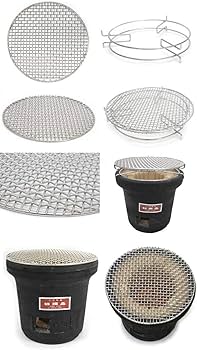 Amazon.co.jp: 杉松製陶 三河黒七輪 極太ステンレス網 高さ調整台