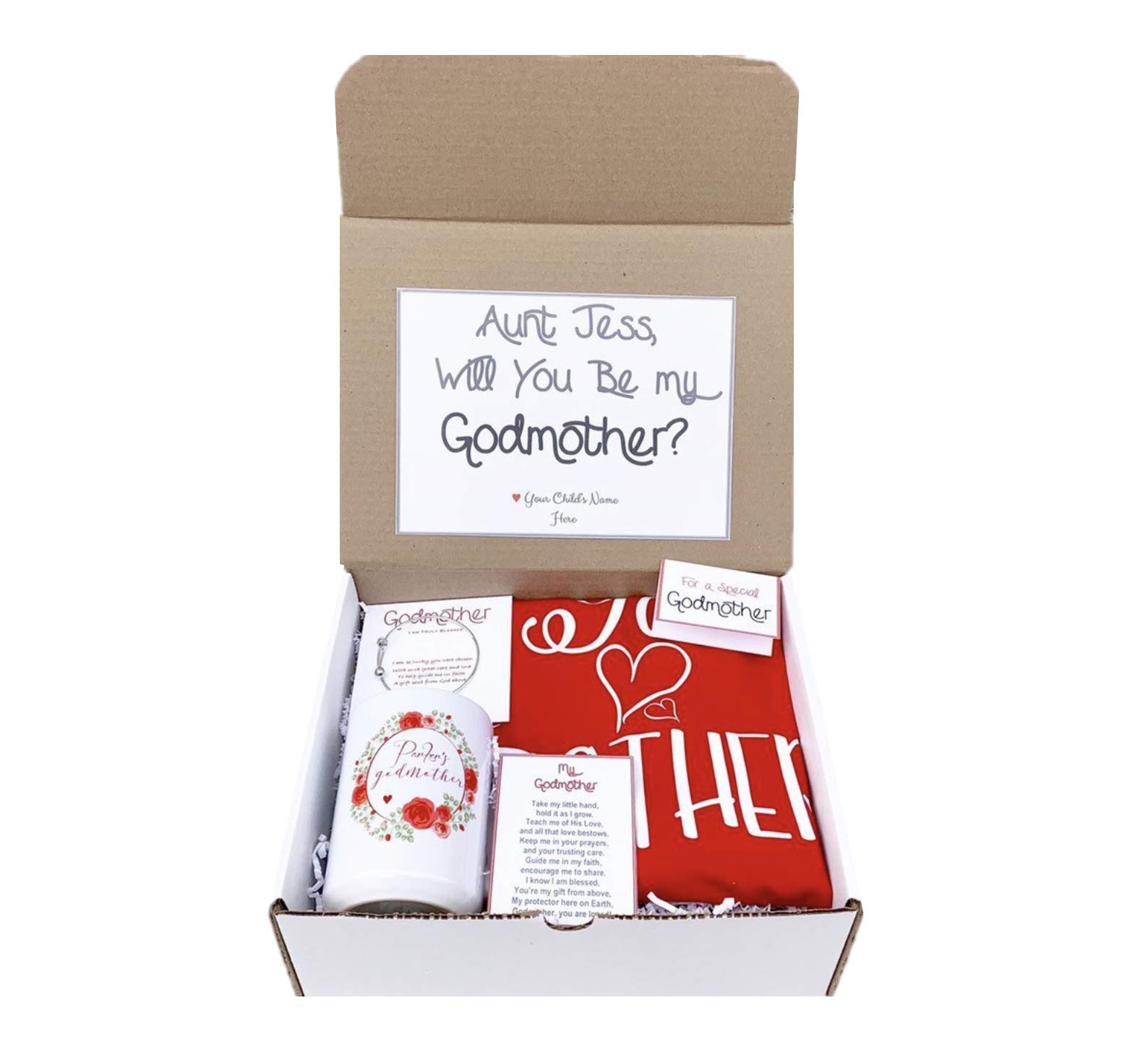 Godmother Gift - Personalized Godmother Box - Will you be My Godmother Box