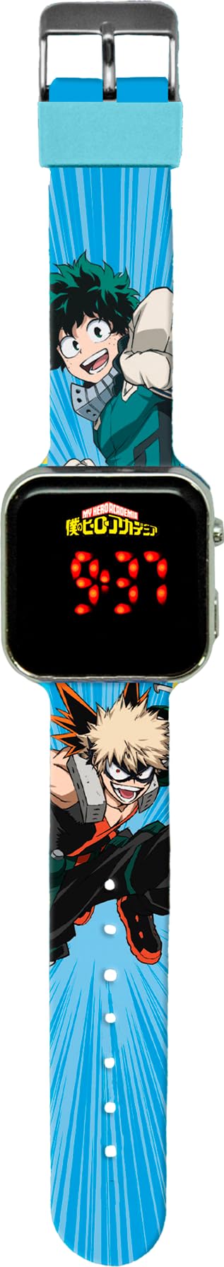 Kids Licensing Orologio digitale unisex per bambini automatico con cinturino in silicone MHA4008, My Hero Academy