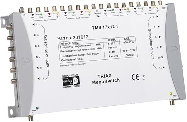 Triax TMS 17x12 Splitter per cavo Grigio Triax TMS 17x12 Splitter per cavo Grigio