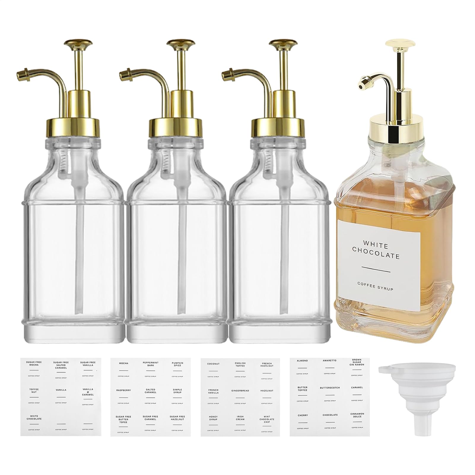 Dispensador de de Vidrio, Botella de de café Transparente, Botella de | Salsa a Prueba de Fugas, Transparente para Ketchup, jabón de Manos, Cocina, Bebidas, Mesa, Postre, Chefs, hogar