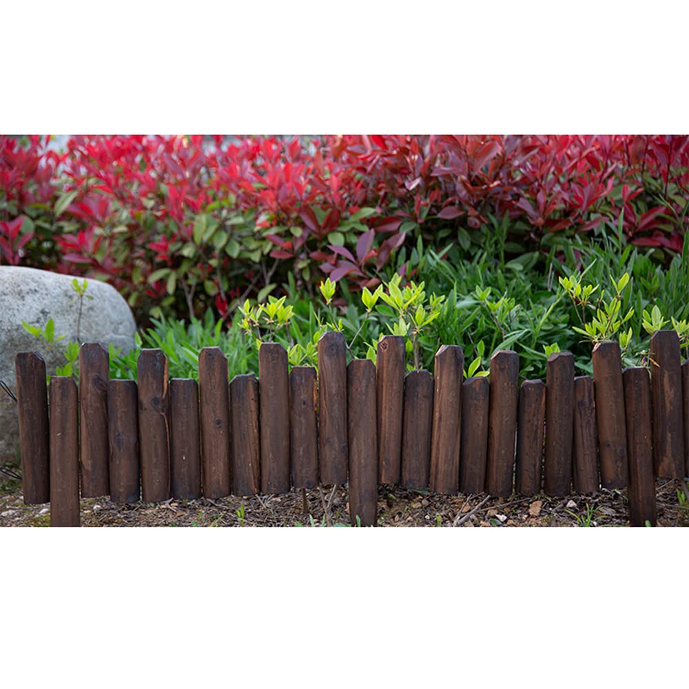 Buy LINGWEI Wooden Garden Fence Panels,lawn Edging,Wooden Garden Edging