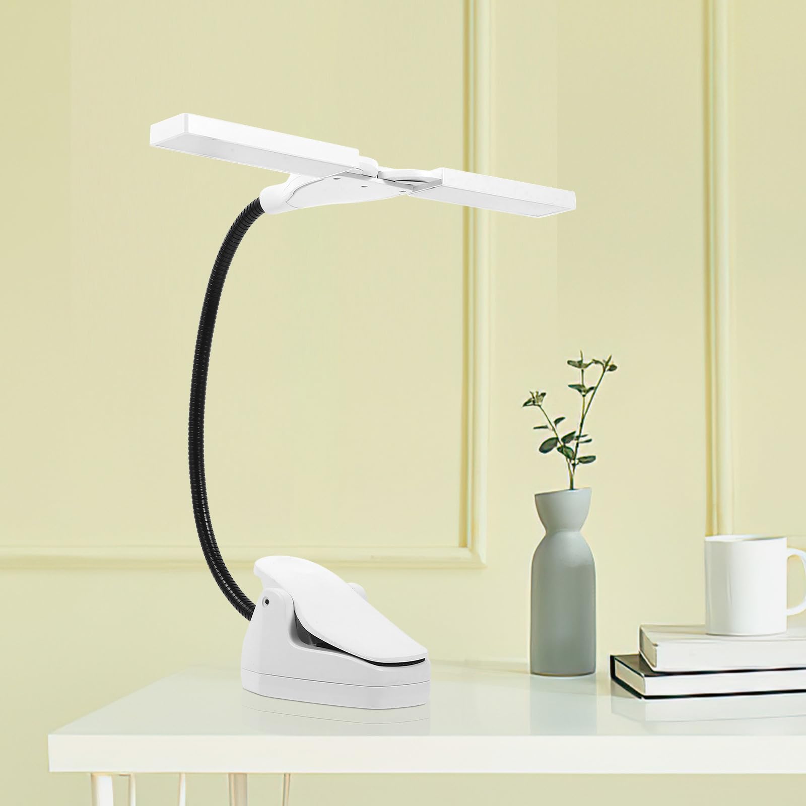 Didiseaon Lampe de Lecture à Pince LED Portable Couleur Aléatoire pour Diverses Occasions Musicales sans Éblouissement Matériau Abs et Métal pour Piano