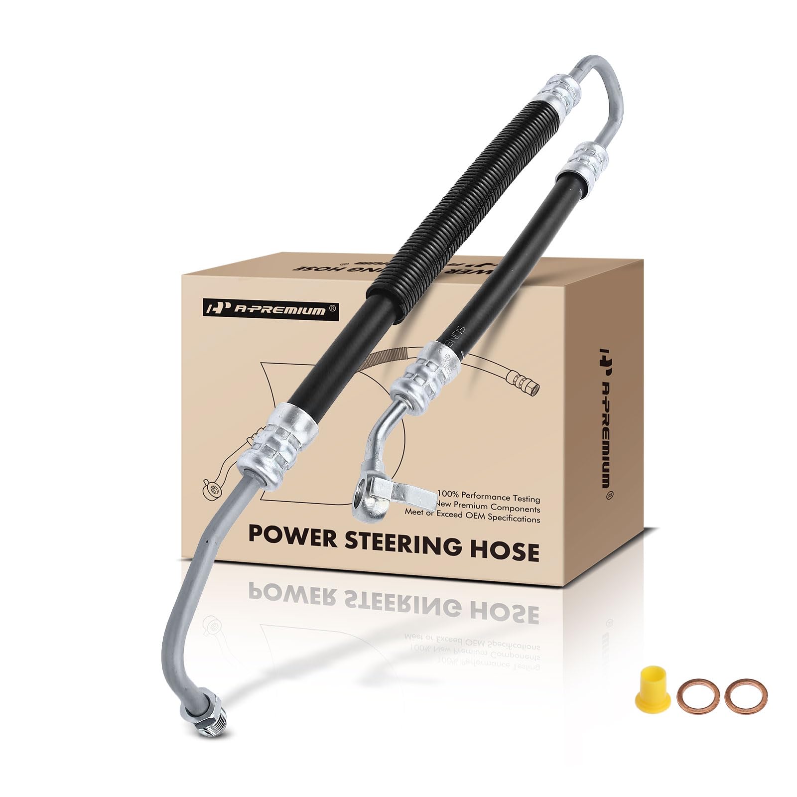 A-Premium Power Steering Pressure Hose Line Assembly Compatible with Toyota Land Cruiser 1993-1997 & Lexus LX450 1996-1997, 4.5L, Pump To Rack/Gear