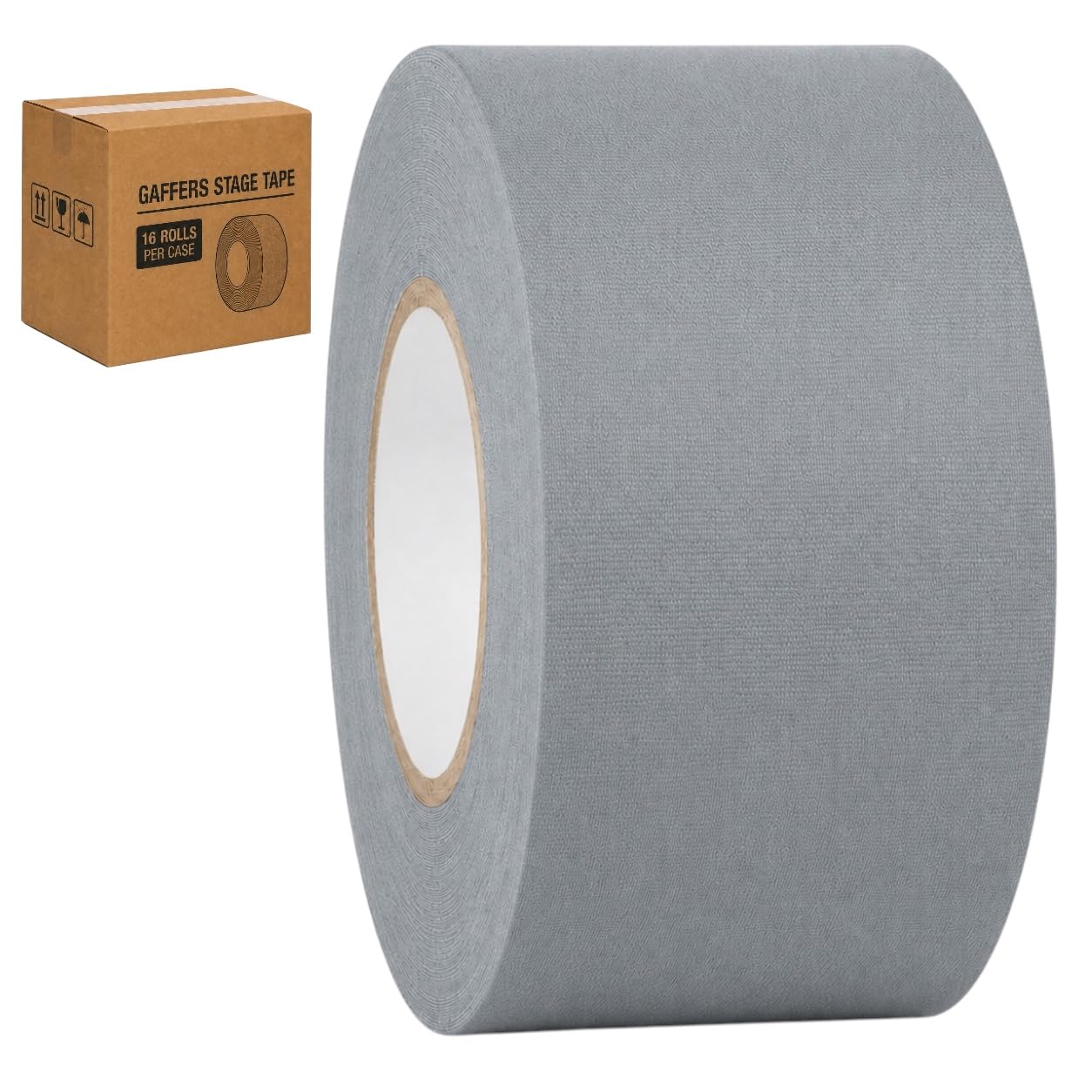 GGR Supplies CGT-80 Gaffers Stage Tape, Gray, 3 in x 60 yd, 16-Pack
