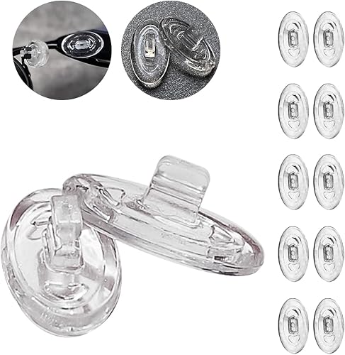 Eazean Almohadillas de nariz de repuesto para gafas y gafas de sol Oakley, 5 pares de protectores de nariz de silicona transparente