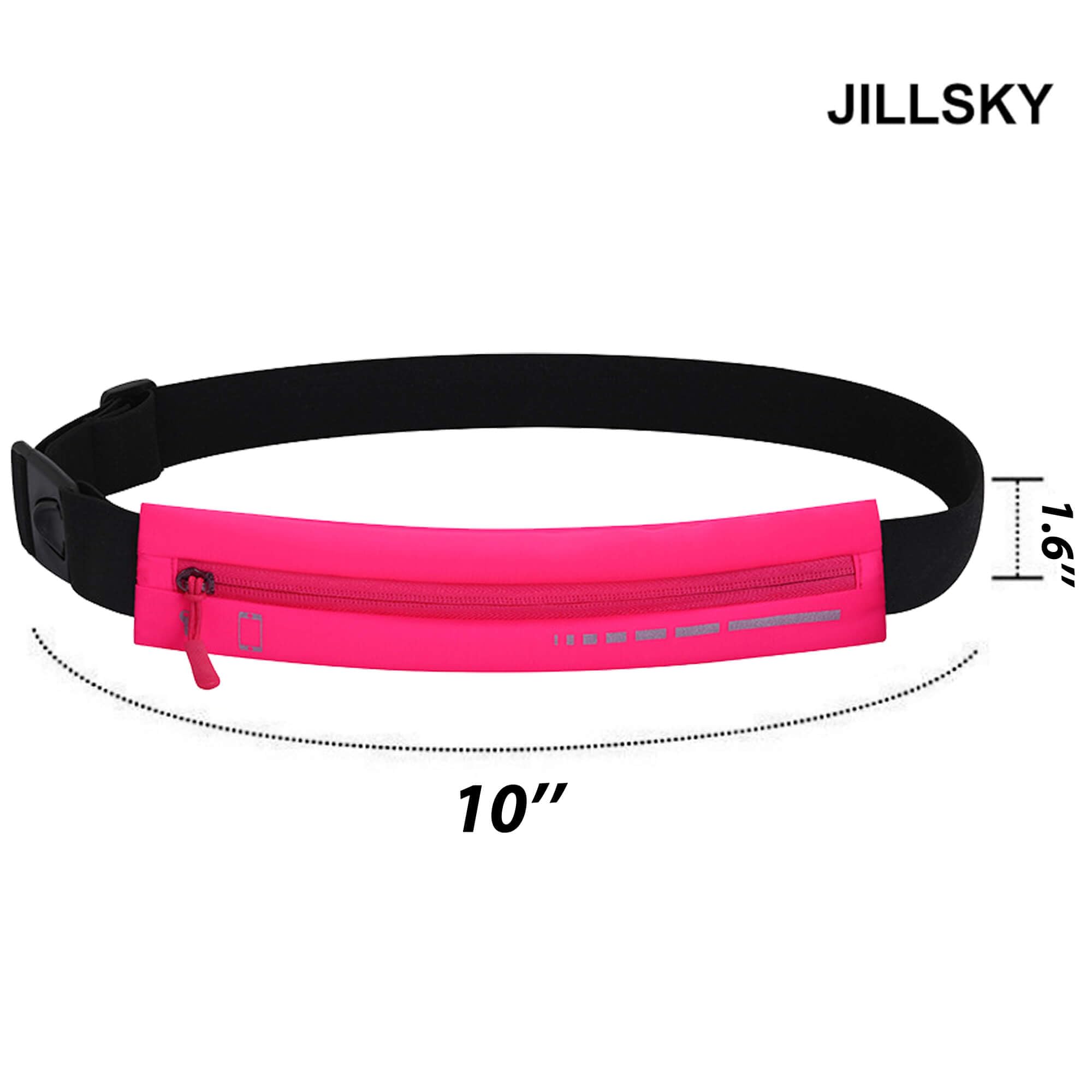 Schlanke, wasserdichte Bauchtasche für Damen und Herren, federfrei, verstellbarer Laufgürtel, leichte Handyhalterung, Hüfttasche für Joggen, Workout, Reisen, Geldgürtel, Rosenrot