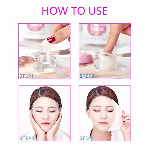 Miniatura 7 de 100 hojas de mascarillas faciales de algodón comprimido, desechables, herramienta de belleza de papel para el cuidado de la piel, máscaras de