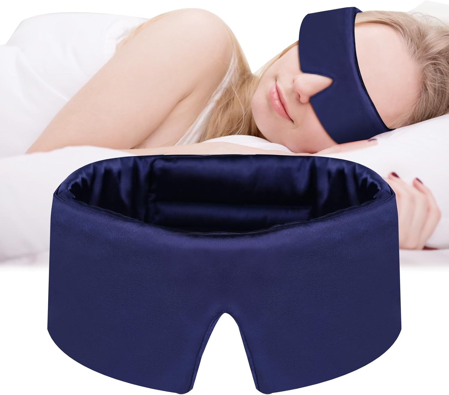 ACWOO Silk Sleep Mask, Super Soft and Comfortable Silk Eye Mask, Light