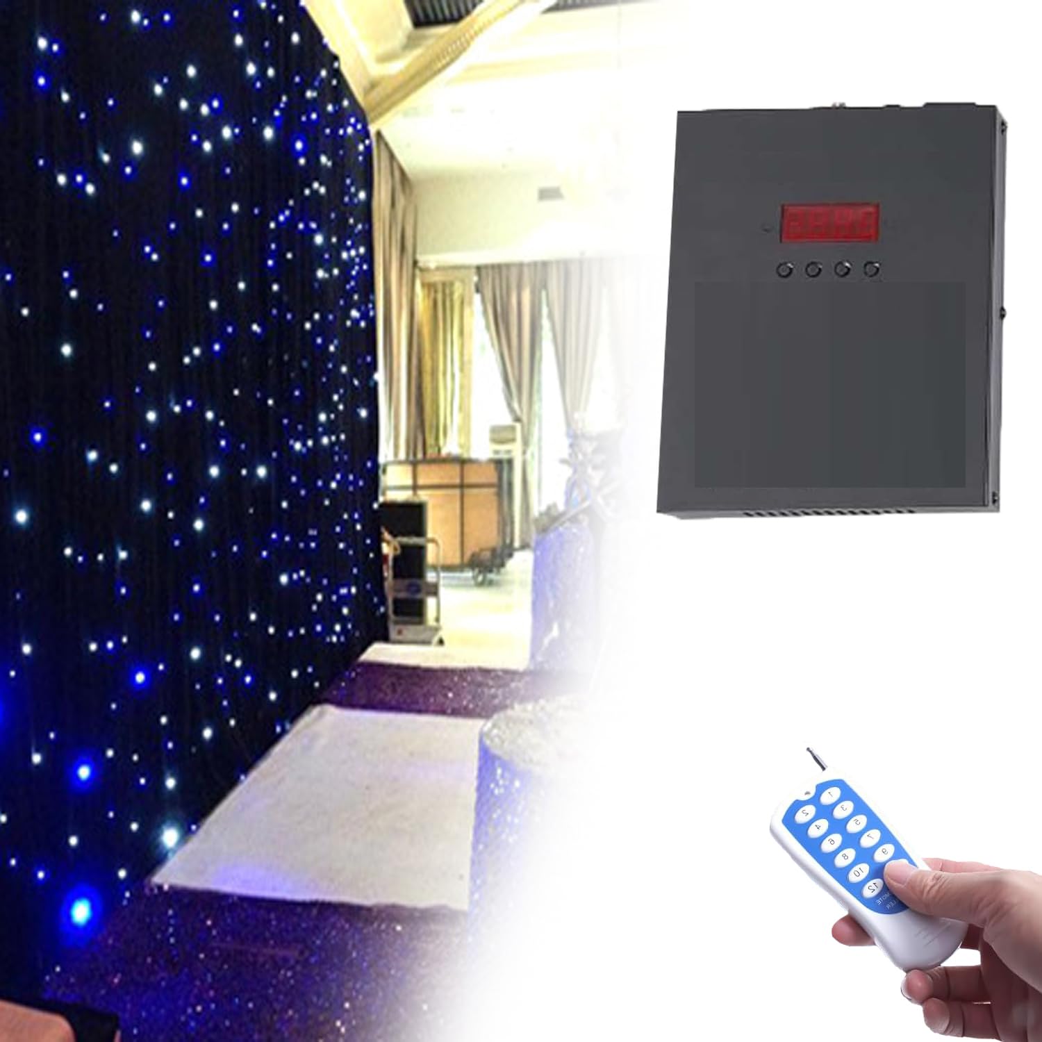 Zdalnie sterowane tło LED gwiaździste niebo z DMX512, aksamitna tkanina do dekoracji wydarzeń i transmisji na żywo