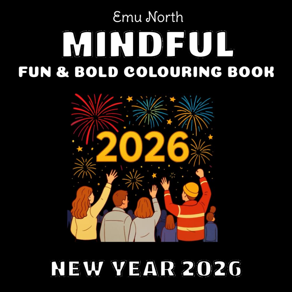 Mindful: New Year 2026 Colouring Book