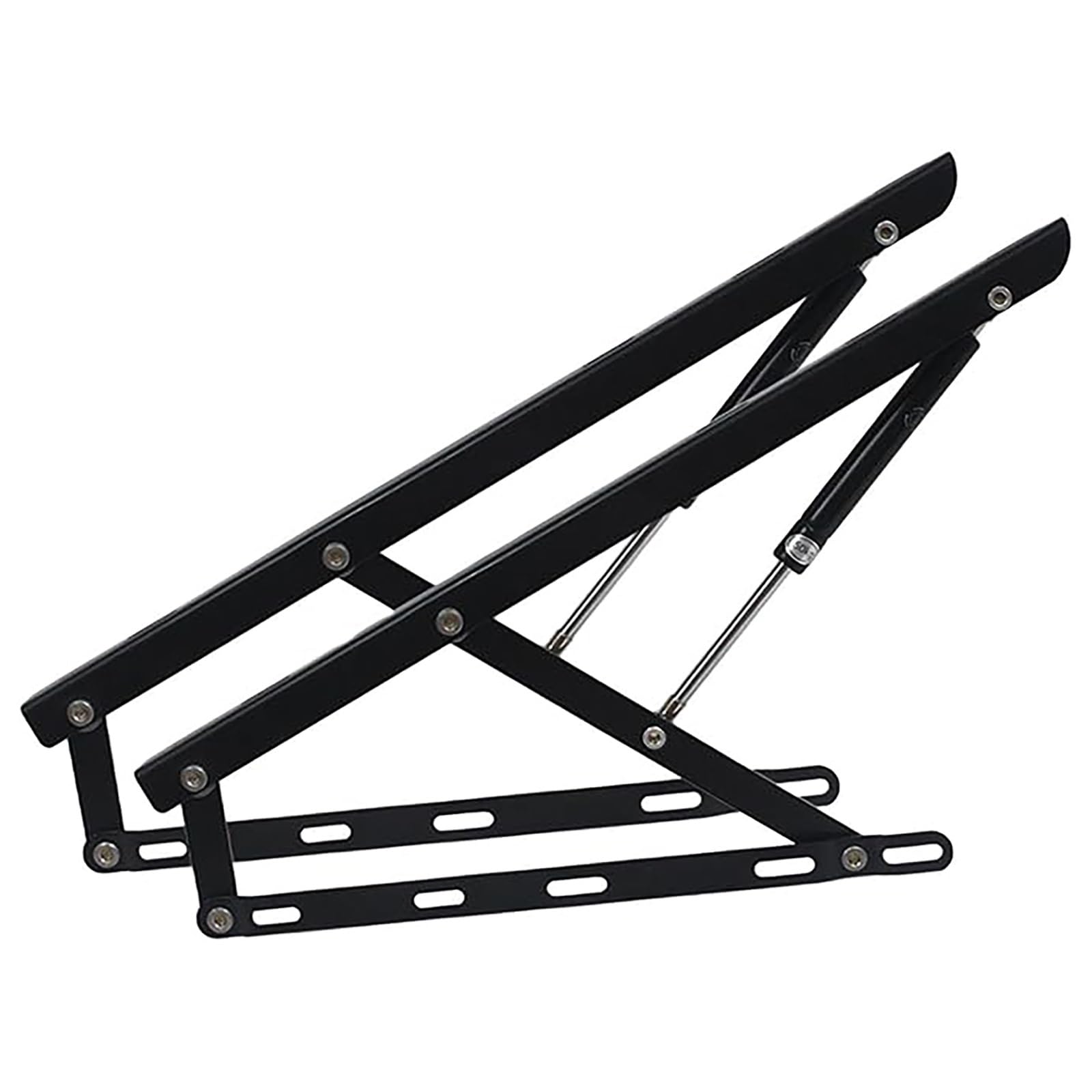 Gdhkddfl Black Hydraulic Support Rods For Furniture Cabinet Doors 2Pcs Pneumatic Storage Bed Lift Supports, Heavy Duty Gas Spring Kit Hydraulic(1500Mm)