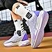 Basketball Shoes for Women Men Fashion Sneakers Breathable Comfortable Colorful Sport Non Slip Shoe Purple Size 12