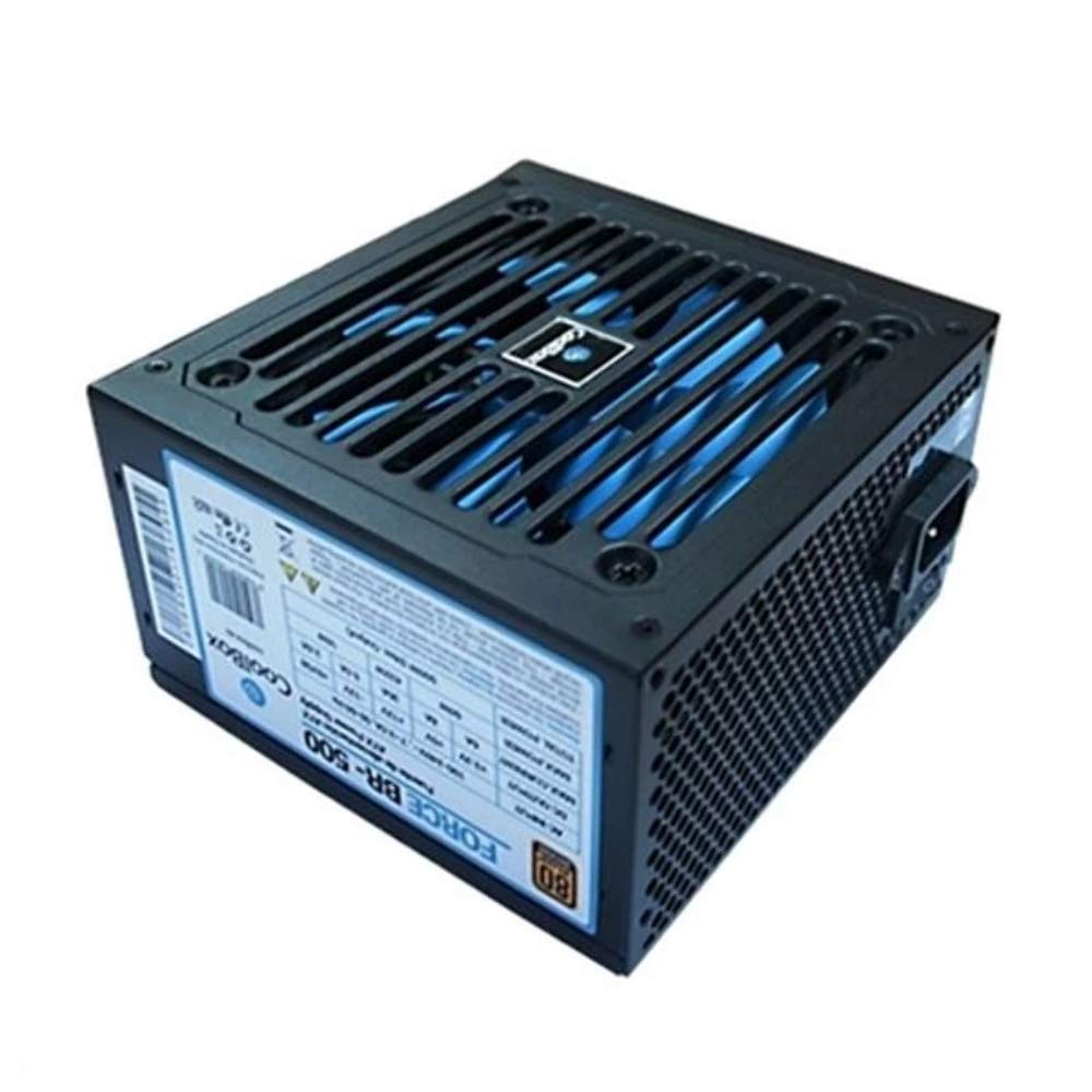 CoolBox Force BR-500 zasilacz (500 W, ATX, 500 W, 100-240 V, 50-60 Hz, 7 A, 3,5 A, aktywny)
