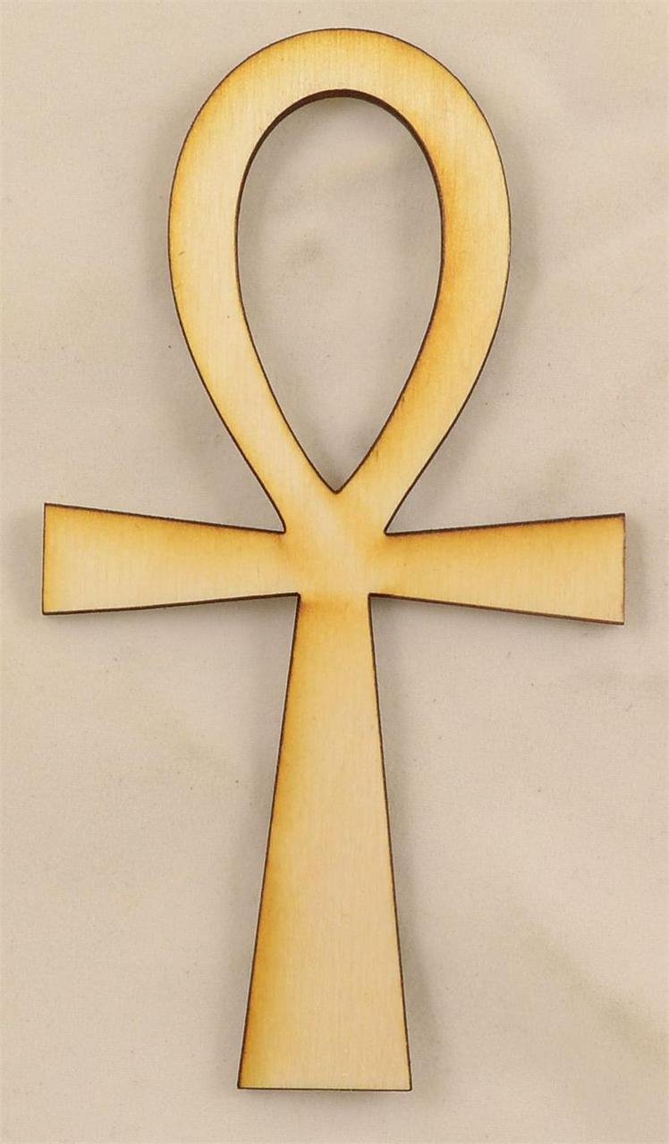 1 Pc, Jumbo 9.75" X 18" X 1/4" Thick Ankh Wood Cutout
