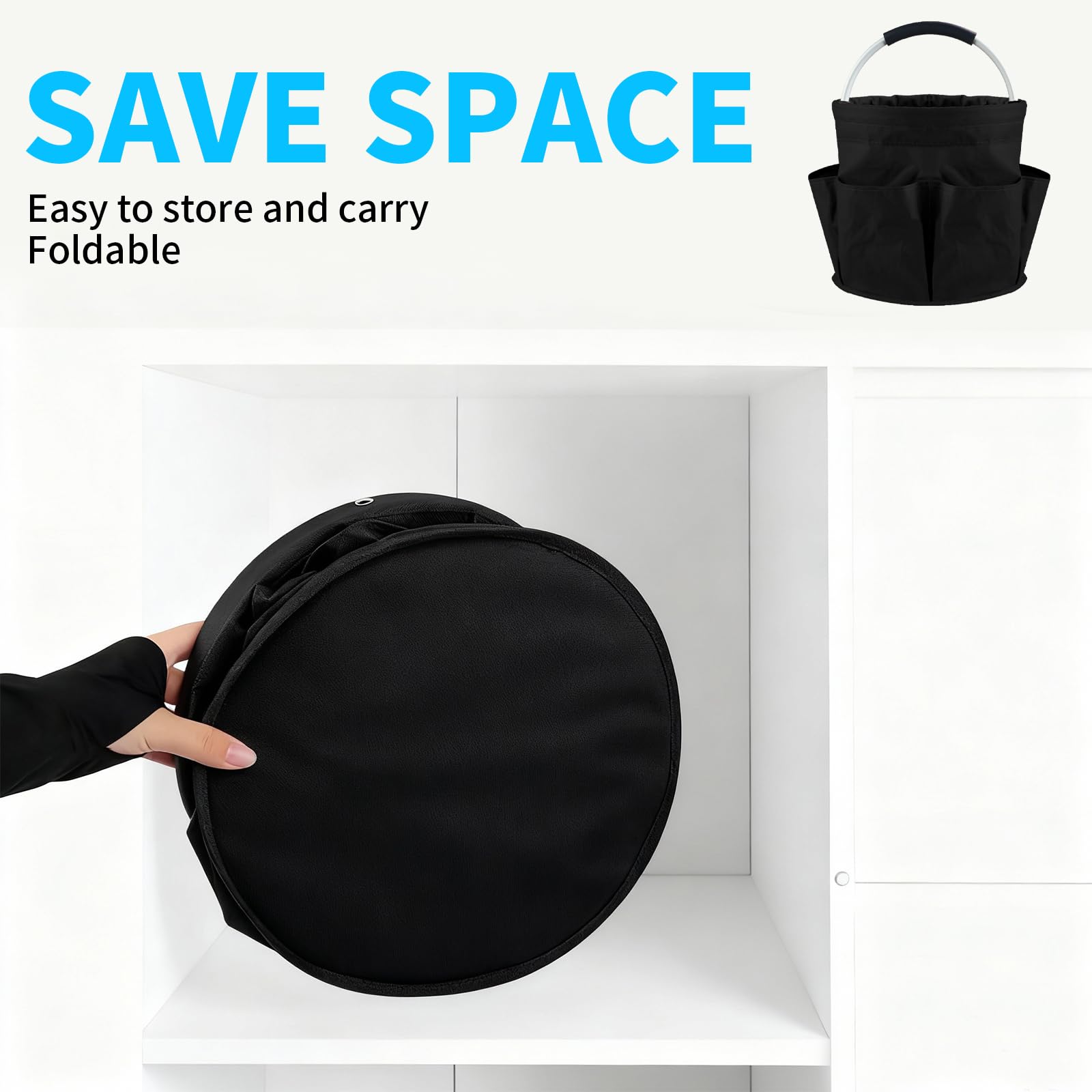 2 organizadores de productos de limpieza, bolsa de limpieza plegable portátil, cesta de limpieza con asa y 6 bolsillos, bolsa de limpieza para dispositivos, herramientas, utensilios de limpieza