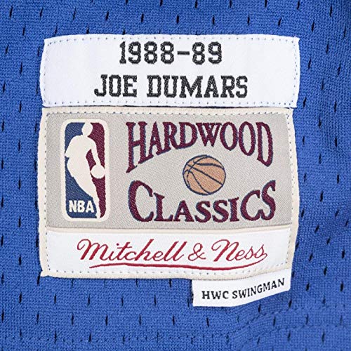 Mitchell & Ness - Maglia NBA Joe Dumars Detroit Pistons 1988-89 Hardwood Classics, colore: Blu