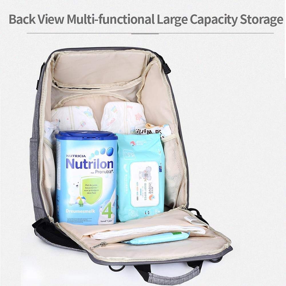 Borsa Per La Mamma Borsa Per Il Cambio Del Pannolino Per Neonati Zaino Per Passeggino Per Neonati Di Grande Capacità Per Maternità (Blu)