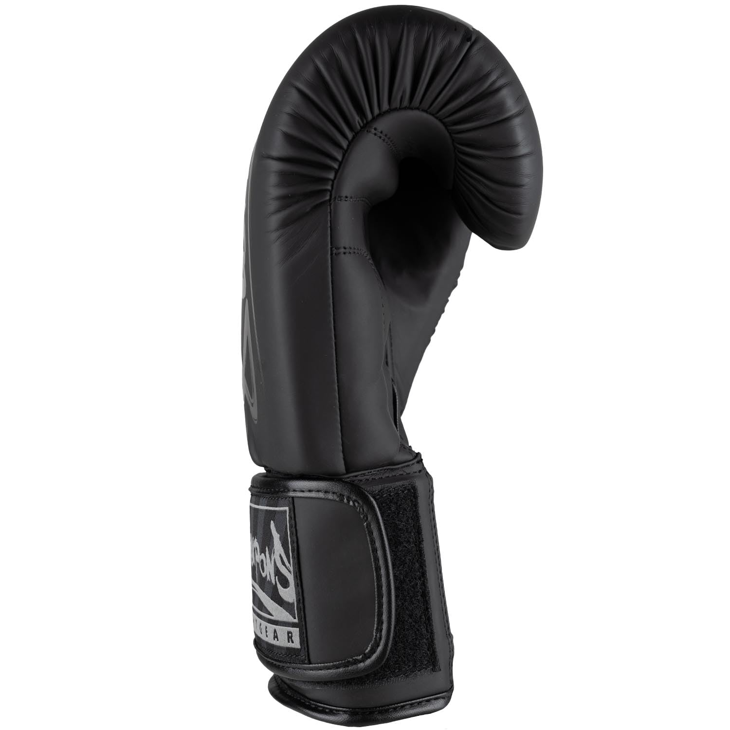 8 WEAPONS Boxhandschuhe Unlimited 2.0, Schwarz-matt, Boxhandschuhe für Training und Wettkampf, Kunstleder, Perfekte Dämpfung und stabile Nähte, Handschuhe für Muay Thai, K1, Boxen, MMA und Kickboxen