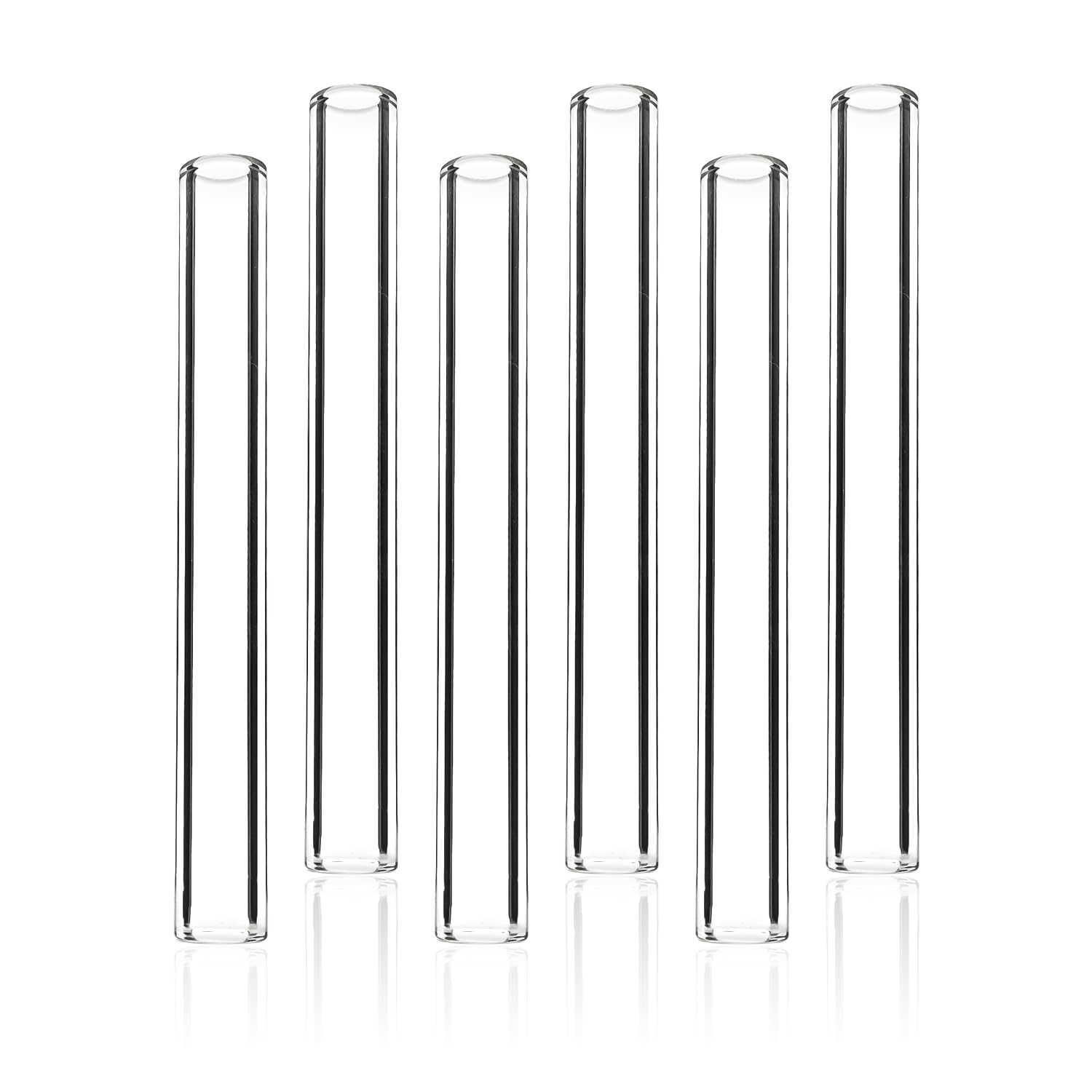 6 Pcs 4 Inches Gtysmox 12mm Diameter 2mm Thickness Glass Tubing, Borosilicate Glass Blowing Tubes for DIY Glass Making