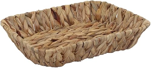 Bandeja de frutas, contenedores de almacenamiento de tejido de hierba para frutas o té, artes y manualidades (Rectángulo-C-1 unidad)