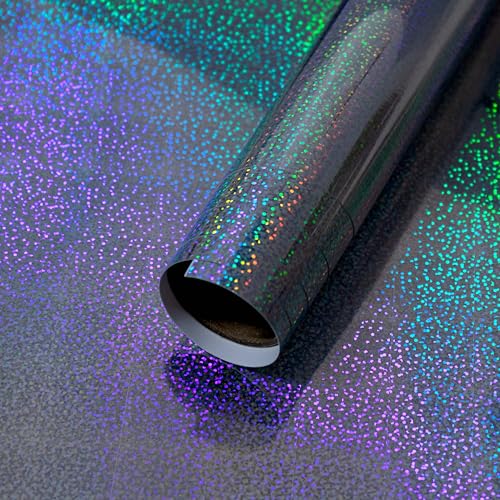Image of Itsy Bitsy Vinyl Holographic Glitter Silver 12inchx2ft 1 Roll | for Home Kitchen Countertop, Cabinet Furniture, Oil Proof, Table Top,Car Wrap Sheet, Wallpaper, Waterproof Vehicle Sticker