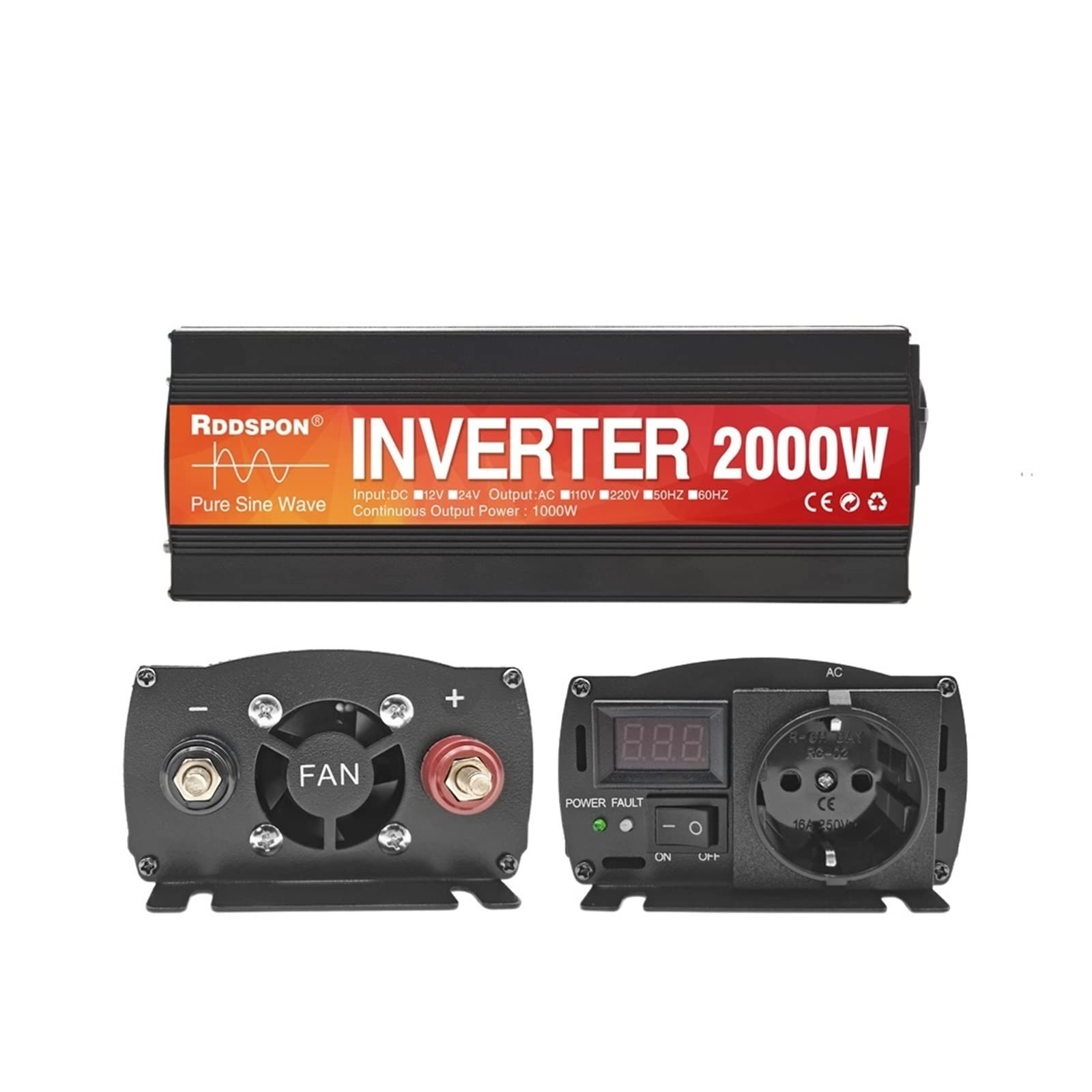 Onduleur solaire de voiture 2000W pour brancher vos appareils 220V en voyage camping-car