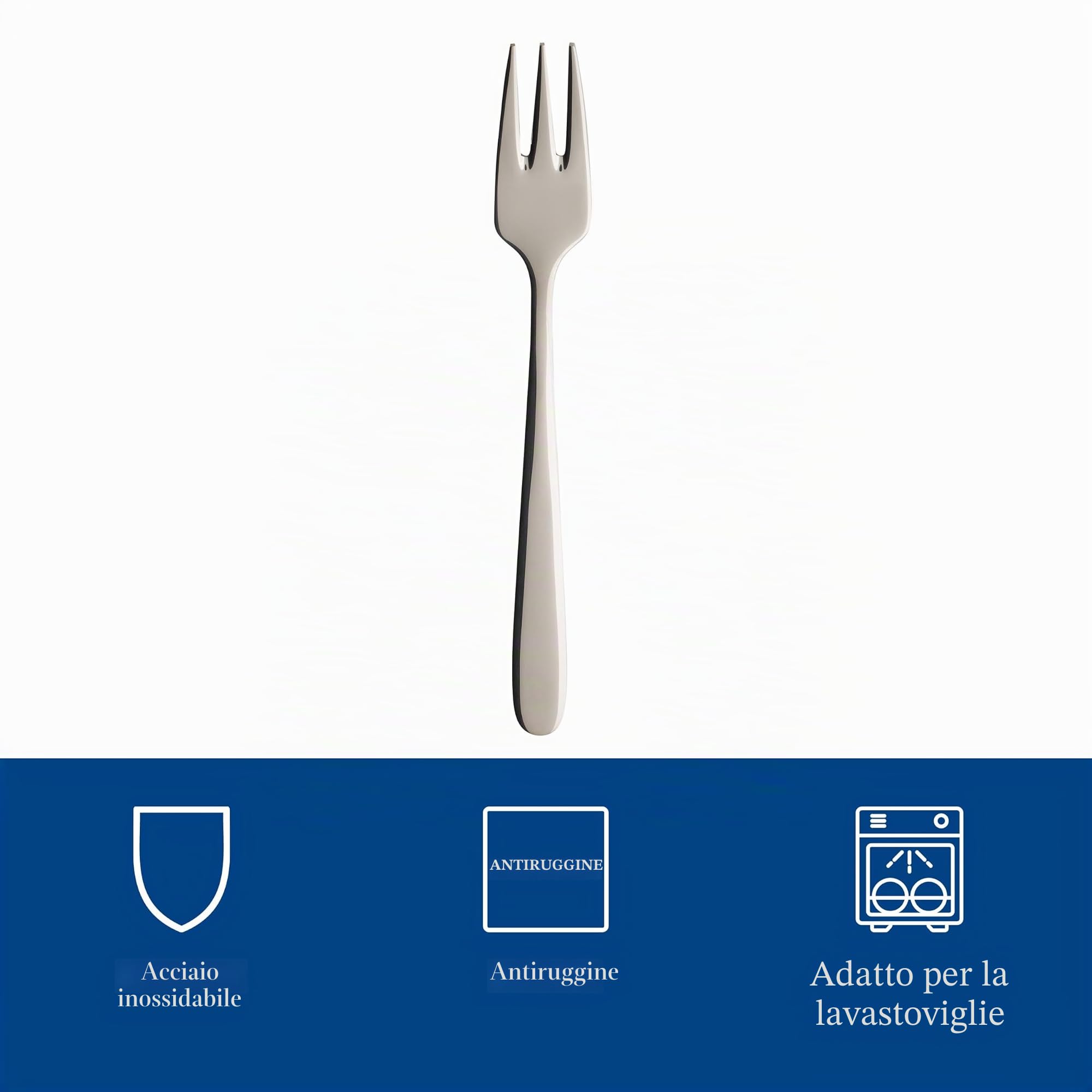 Villeroy & Boch Daily Line Set Forchettina Dolce, Acciaio Inossidabile 18/10, 147 mm