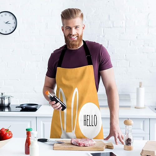 Miniatura 3 de Moslion Delantales de cocina de conejo de Pascua lindo conejo