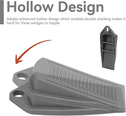 Miniatura 4 de Tope de puerta de goma, no deslizante, apilable, flexible, decorativo, soporte de tope de puerta, cuña de tope de puerta más fuerte para el hogar