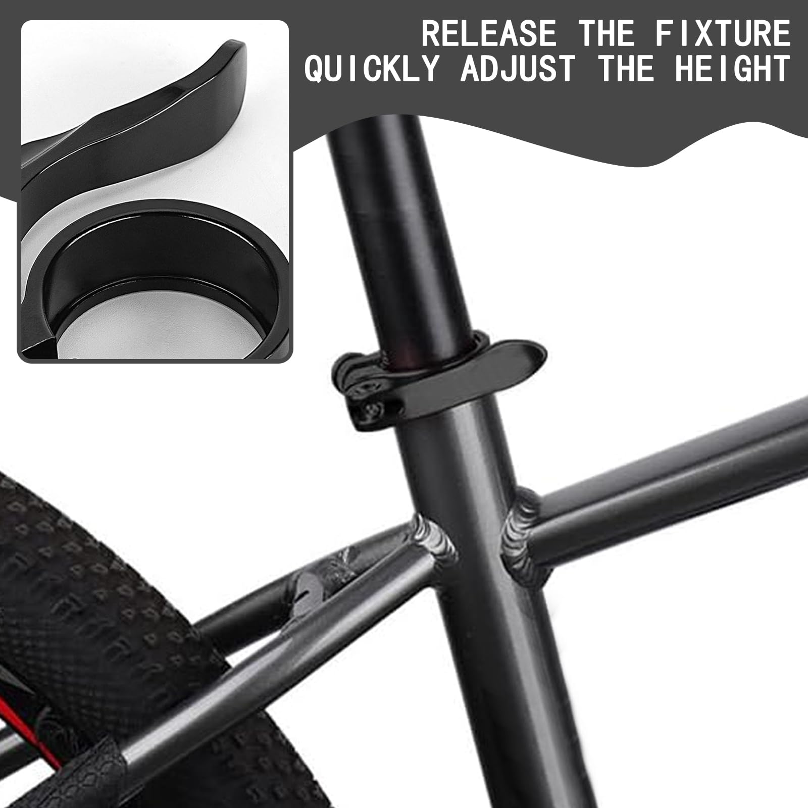 2 Pezzi Collarino Reggisella 31,8 mm Alluminio, Fissaggio Robusto, Facile Installazione, Morsetto per Cavi per Mountain Bike e Sella Bici da Corsa - Nero