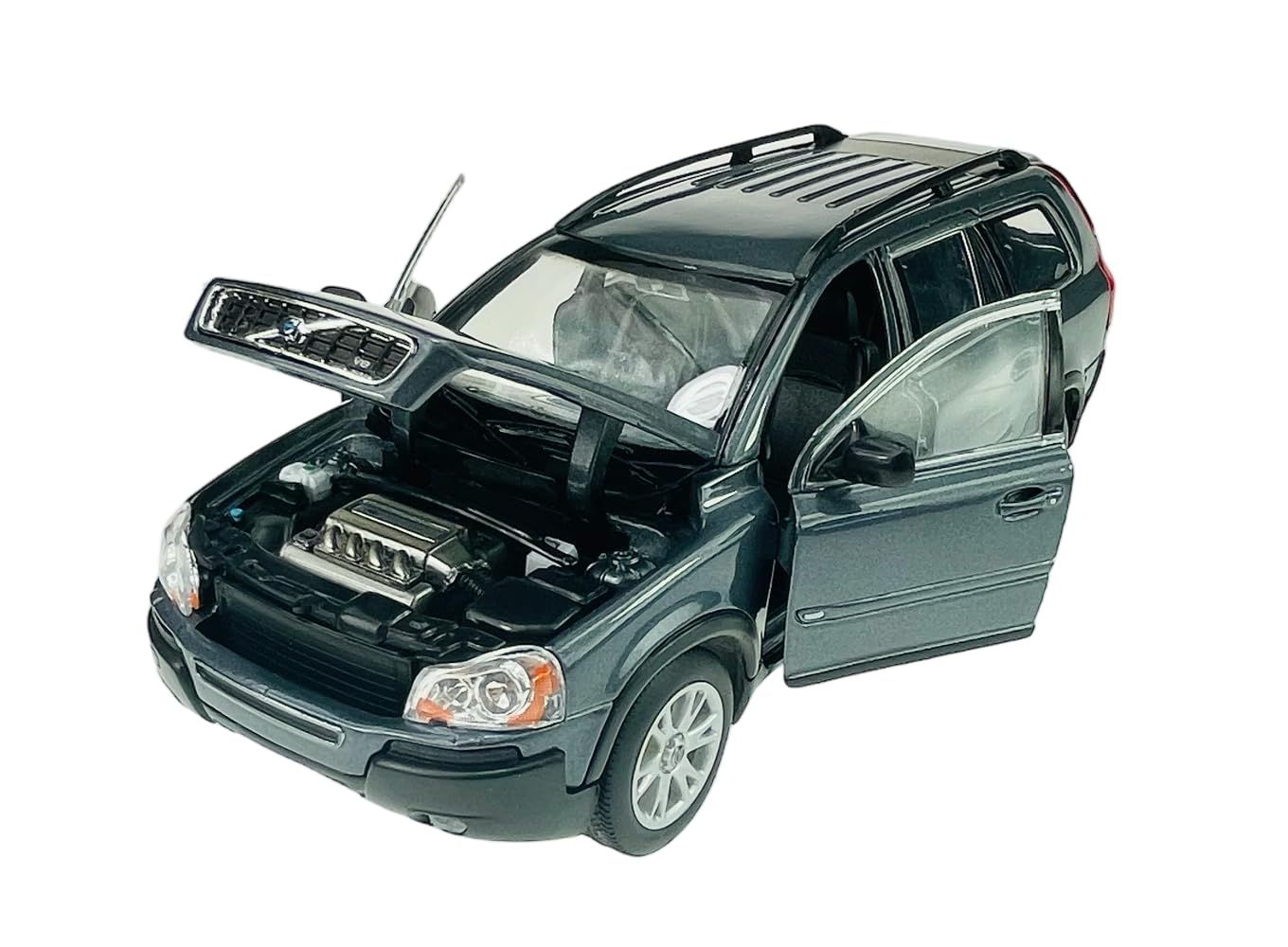 Modello Auto Compatibile con Volvo XC90 Grigio SUV 1° generazione 2002-2015 1/24 1:24 Metallo Modello Auto Il Cast Nuovo in Scatola 22460