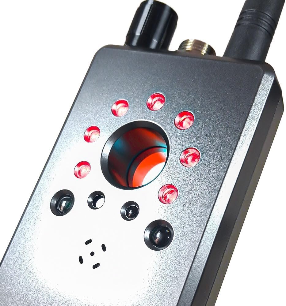 Detector de Microsespías y GPS Spy Detector – Detector de cámaras ocultas profesional con RF WiFi Bluetooth 5G, magnético y vibración – Dispositivo para remediación ambiental (V70)