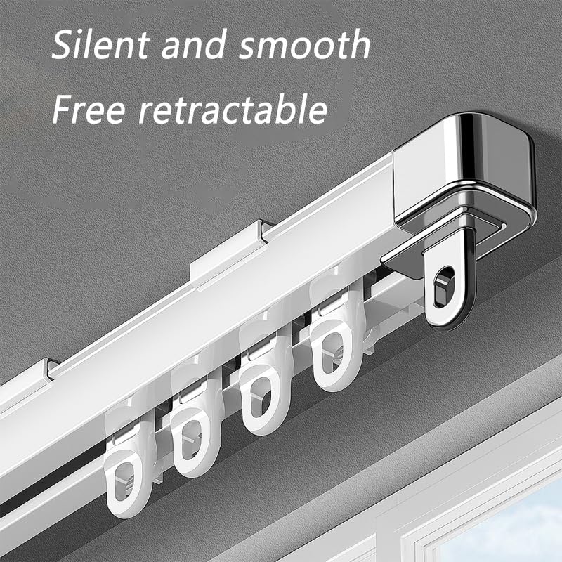 Rail de rideau rétractable pour diviser une chambre et optimiser l'espace - 3