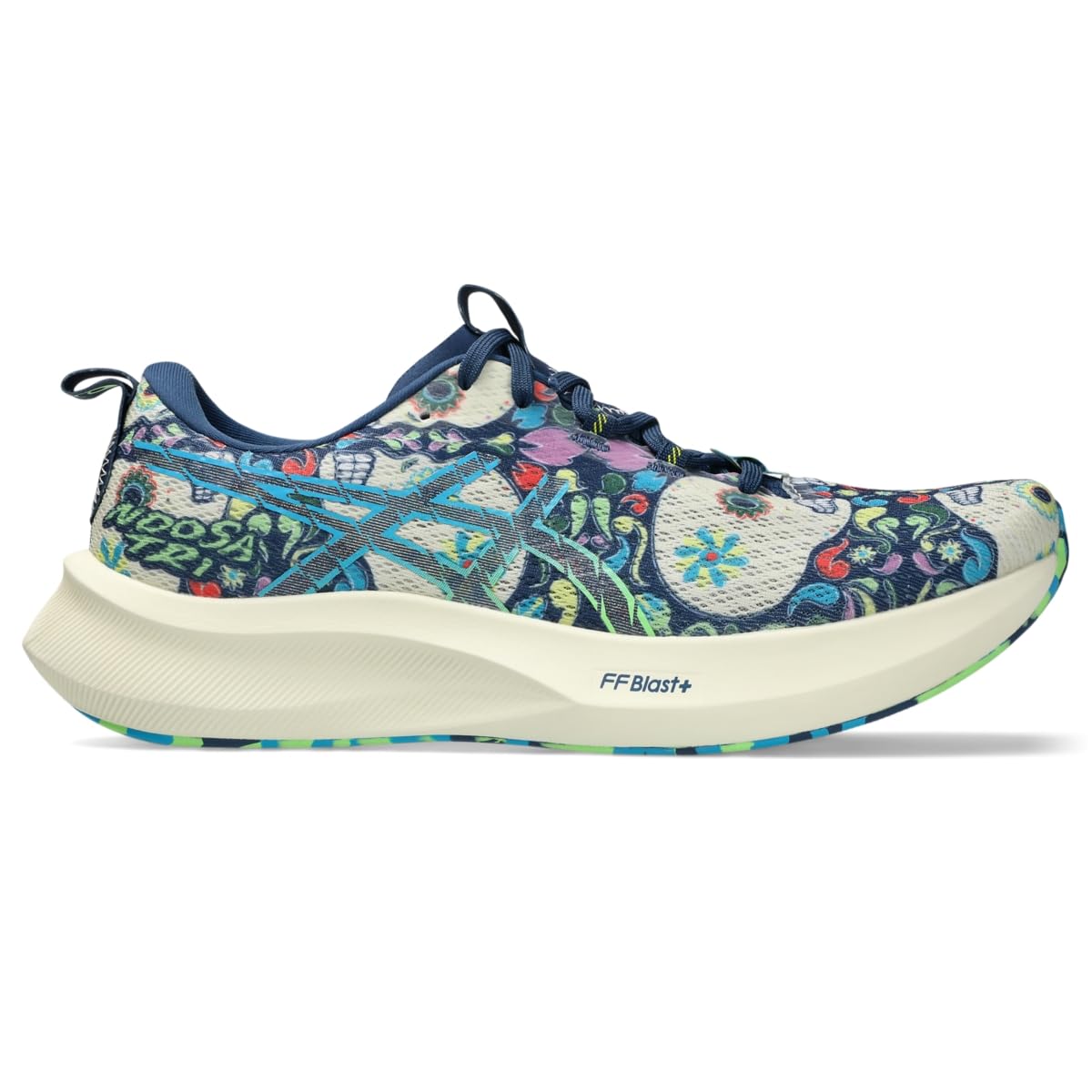 Asics Scarpe da Corsa Noosa Tri 16 Limited Edition Uomo, Geco Nero/Verde, 12.5