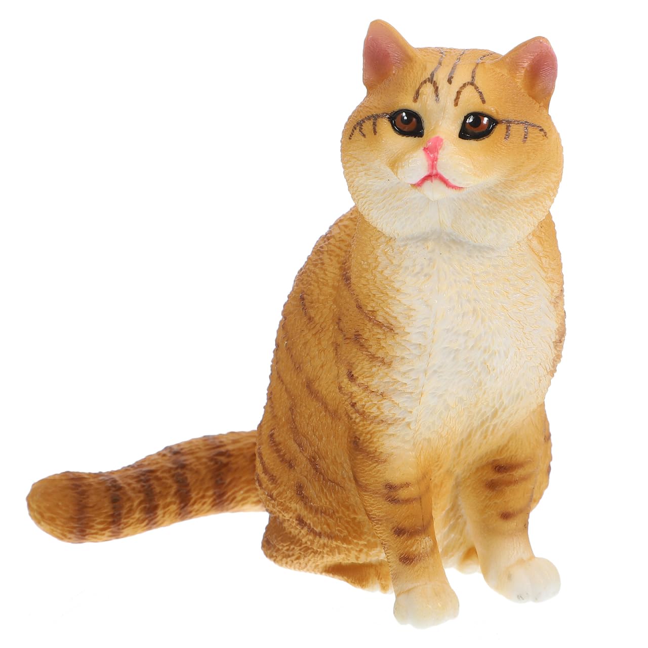 Beaupretty Lifelike Simulation Cat Figurine 3.35In Realistic Animal Model Decor for Home Garden Nursery Display