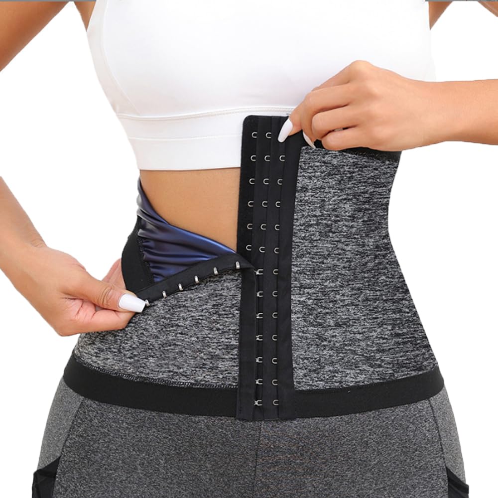 Sweat Belt Waist Trainer Women Body Shaper Gym Belt Women Sweat Waist Trainer Belt Sports Girdles Slimming Body Shaper Waist Cincher and Tummy Control Belt Waist Trainer Corset for Weight Loss