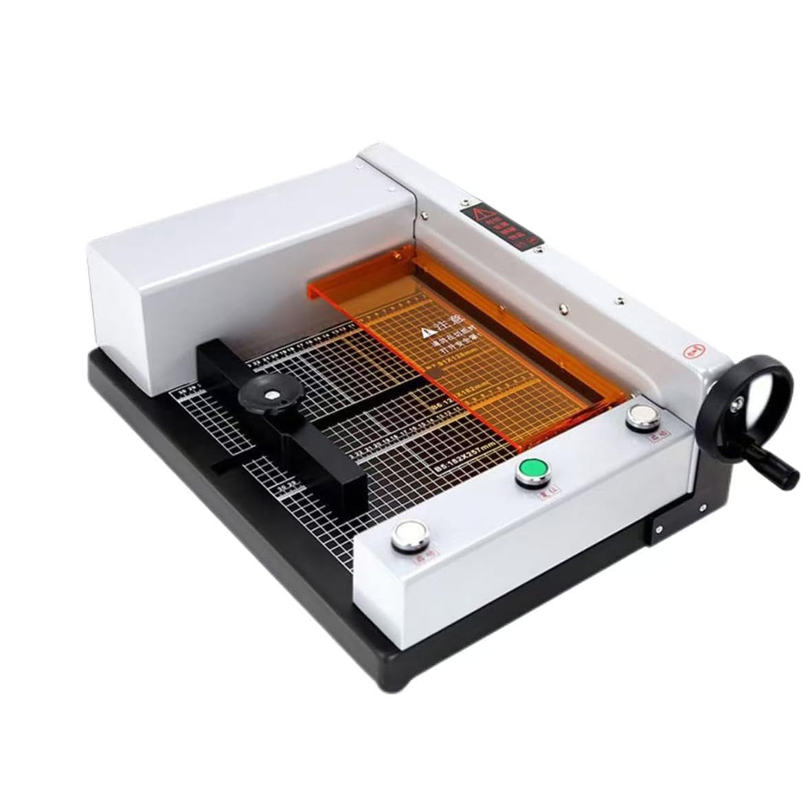 ZHJOPP Electric Paper Cutting Machine 300mm Wide 40mm Thick, Desktop & Industrial Guillotine Cutter for Leather Cardboard Fabric Trimming